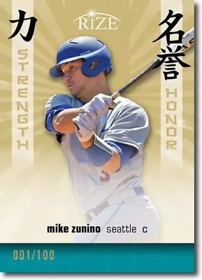 MIKE ZUNINO 2012 Rize Rookie GOLD Paragon STRENGTH & HONOR RC #/100 • $2.99