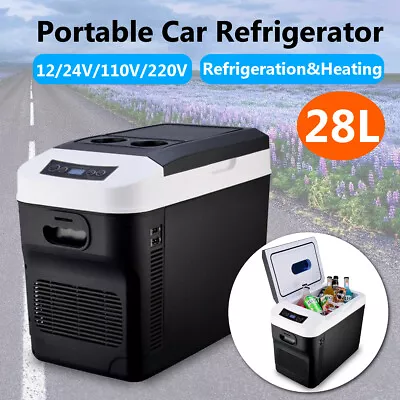 $139.99 • Buy 28L Car Portable Fridge Cooler Camping Caravan Refrigerator Picnic Tour Car AU