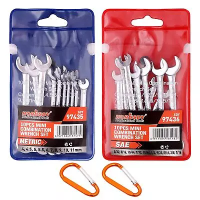 HORUSDY 20-Piece Mini Wrench Set Small Wrench Set Metric And SAE Mini Combi... • $24.83