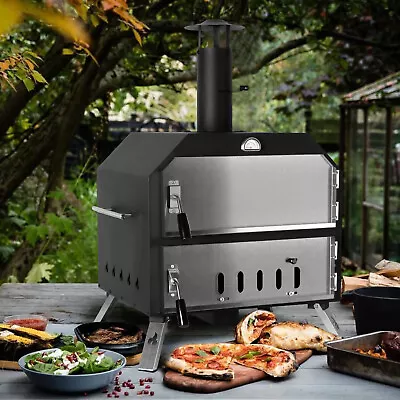 Outdoor Pizza Oven Wood Fired Pizza Oven Portable Patio Ovens Fold-up Legs • $109.99