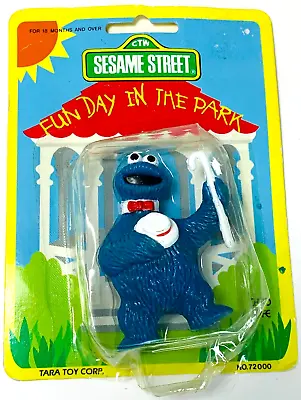 Sesame Street Cookie Monster PVC Figure W/ Top Hat/Cane 3  Tara Cake Topper VTG • $19.89