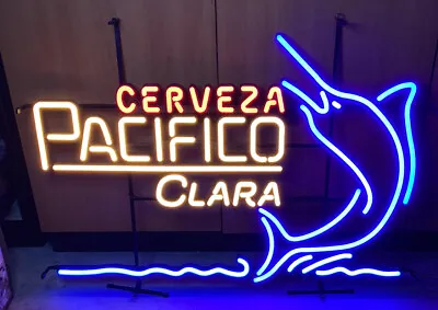 New Pacifico Clara 34” X 24” Marlin León LED Neon Sign! Great For The Man Cave • $399