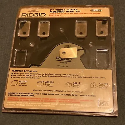 Ridgid 7  Triple Cutter Molding Head Set • $22.74