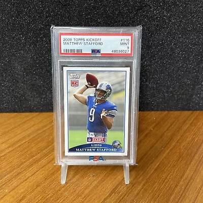 2009 Topps Kickoff #116 MATTHEW STAFFORD Los Angeles Rams Lions PSA 9 Mint • $1