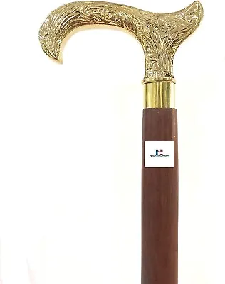 Gentlemen Walking Stick Antique Style Designer Handle Derby Cane Stick • $49