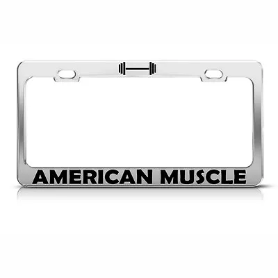 Metal License Plate Frame American Muscle Car Accessories Chrome • $17.99