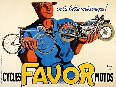 12597.Decoration Poster.Home Wall Art Design.French Favor Motorcycles Bicycles • $45