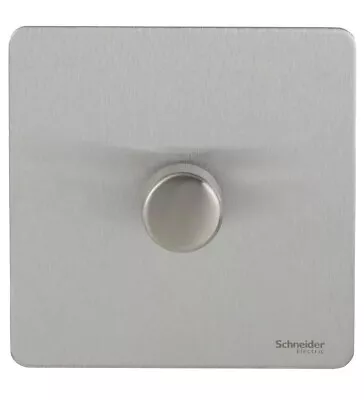 Dimmer Switch Schneider Ultimate Screwless  100W/VA 1gang 2way LED St.steel • £24.99