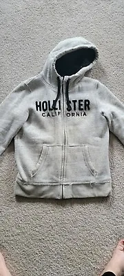 Mens Hollister Sherpa Lined Zip Up Hoodie Size S • $35