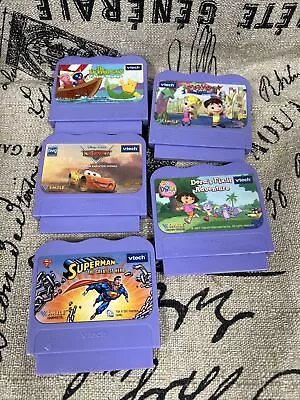 Vtech VSmile Lot 5 Game Cartridges- SuperMan Dora Cars Backyardigans Alphabet • $5