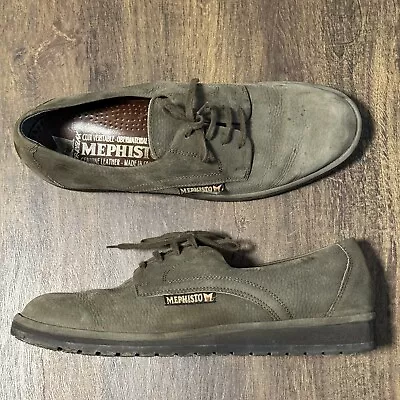 Mephisto Shoes Mens 10 Air Relax Green Leather Casual Sneakers Lace Up • $49.95