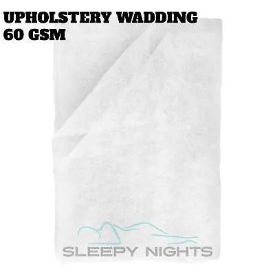 60gsm (2oz) Polyester Wadding Quilting Batting Upholstery Filling Stuffing Craft • £6.50