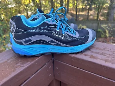 Patagonia Womens Tsali 3.0 Trail Running Shoes Sz9.5 Black Blue Sneakers T80664 • $40