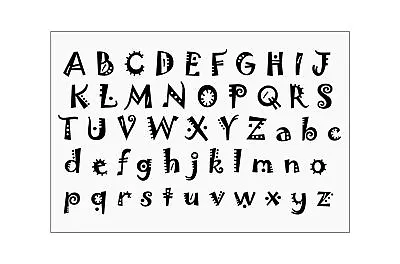 Custom Stencil Beautiful Vintage Font Alphabet Letters 1.2  Font 11  X 9  • $13.95