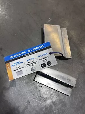 Miller Millermatic 211 Auto-set Sample Plates 3/8 Aluminum And Mild Steel • $24.95