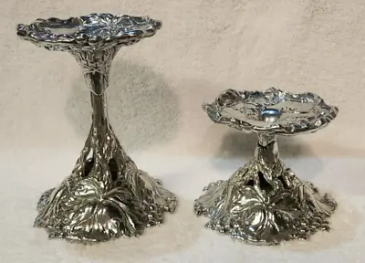 Set Of 2 Arthur Court 2007 Grapevine Metalware Pillar Taper Candlestick Holders • $49.99