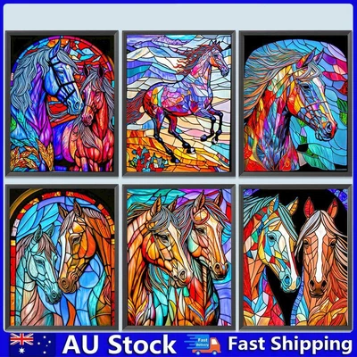 $6.17 • Buy 5D DIY Full Drill Diamond Painting Art Horse Embroidery Craft Kit Home Decor AU