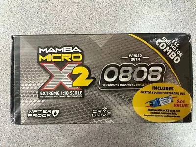 Castle Creations Mamba Micro X2 WP 1/18 Scale Brushless Combo 8200Kv 010-0169-03 • $124.95