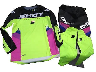 Shot Race Gear Motocross Pants + Jersey Set - 34  Waist + Large Jersey   Tracer • $69.95