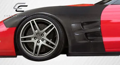 FOR 97-04 Chevrolet Corvette C5 Carbon Fiber ZR Edition Fenders 2pc 105704 • $1223