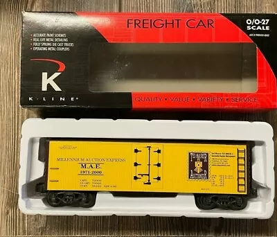 NIB K-Line Millennium Auction Express O Scale Rolling Stock Freight Reefer Car • $31.50