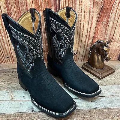 Men's Python Print WESTERN Cowboy Boots Botas Hombre PITON IMPRESA Vaquera Mexic • $139.39