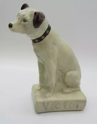 Antique Chalk RCA Victor Phonographs Nipper Dog 4  Figurine. Old One. • $49.99