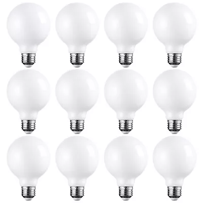 12-Pack G25 LED Light Bulbs Dimmable 4.5W(60W Eqv.) E26 Base 2700K Soft White • $44.99