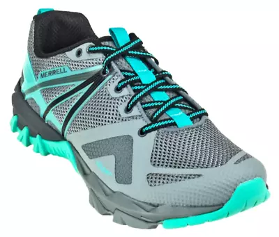 Merrell Women's MQM Flex Monument Hiking Shoes  Sneakers Grey Teal Size US 9 • $21.99