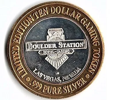 $23.99 • Buy Boulder Station Casino Las Vegas .999 Silver $10 Gaming Token Locomotive Edition