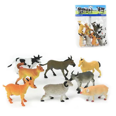 Plastic Wild Farm Yard Animals Model Figure Kids Toys Both Indoor/Outdoor Play • £8.99