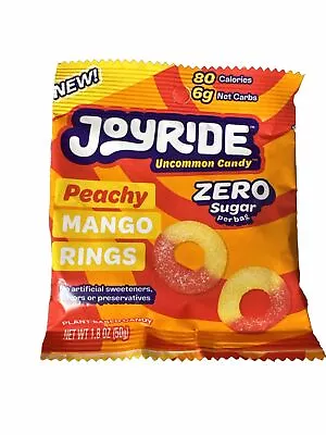 Joyride Sweets - Peachy Mango Rings (1x49g Packet) • £4.99