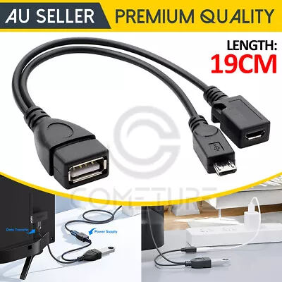 Micro USB Male Female To USB OTG Cable For Amazon Firestick Fire Stick 4K TV AU • $9.85