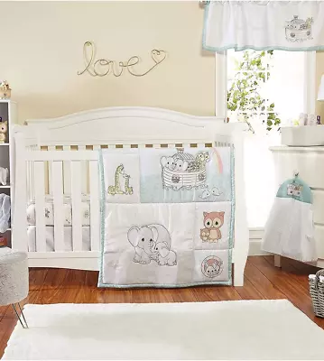 Precious Moments Noah’S Ark 4 Pc Crib Bedding For Boys Nursery Set Includes Baby • $68.42