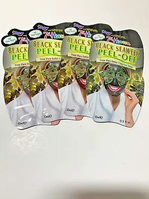 Montagne Jeunesse 7th Heaven BLACK SEAWEED Peel-Off Single Use Mask NEW Set Of 4 • $4