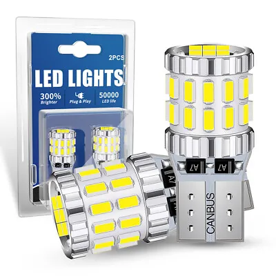 AUIMSOCO White 6000K LED License Plate Tag Light Bulbs T10 194 168 W5W 2825 192 • $19.99