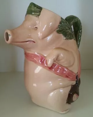 Pretty/Old Majolica Original Pig With Ham Pitcher In Excellent Condition • $189