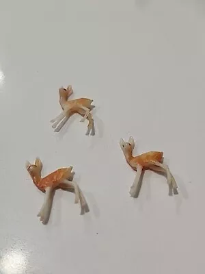 Vintage Miniature Plastic Deer Lot Of 3 • $11.99