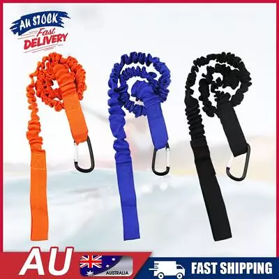 AU Elastic Kayak Paddle Leash With Safety Hook Fishing Lanyard For Kayak Paddles • $8.50