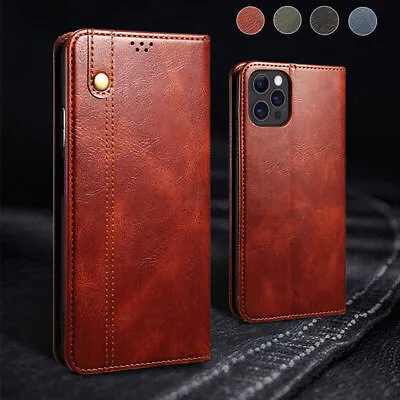 $3.96 • Buy Leather Flip Stand Case For IPhone 6 6s 7 8 Plus 11 12 13 Pro X XR XS Max Cover