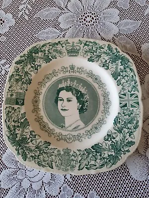 Ivory Ware Hancocks 1953 Queen Elizabeth Coronation Plate • £10