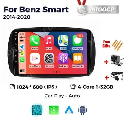 For Mercedes Benz Smart Forfour Fortwo 453 Android 13 Car Radio CarPlay GPS Navi • $169.99