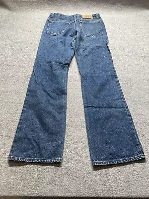 Vintage Levis 517 Orange Tab Bootcut Denim Blue Jeans USA 32x33 - 20517-0217 • $49.99