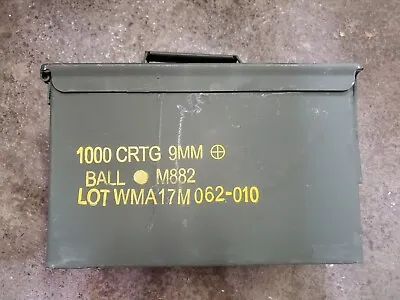 Original .50 CALIBER 5.56mm Military AMMO CAN M2A1/M2A2 50CAL METAL AMMO CAN • $15