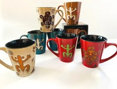 Puerto Rico Coqui Sun Taino Glazed Ceramic Coffee Mugs Cups 14oz Fine Souvenirs  • $9.95