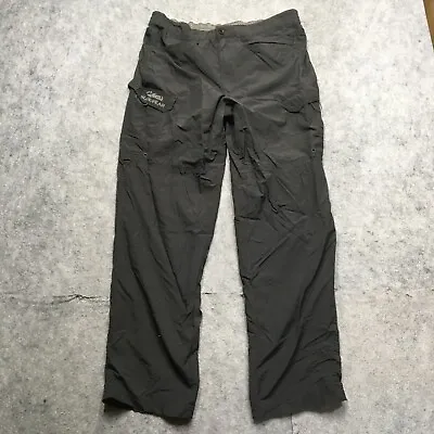 Cabelas GuideWear Pants Mens M 34x32 Gray Lightweight Performance Fishing Nylon • $29.95