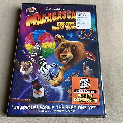 Madagascar 3: Europe's Most Wanted (DVD 2012) Ben Stiller Jada Pinkett Smith NEW • $5.99