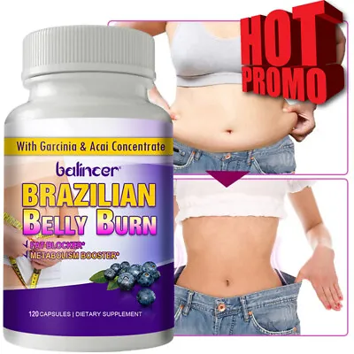 Belly Burn Fat Burner Weight Loss Energy Boost Metabolism 120 Capsules • £7.73