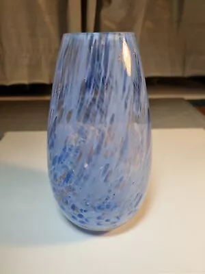 Heavy Vintage Caithness Blue & Copper Swirl Pattern Small Vase  • £6