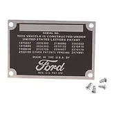 1948 1949 1950 1951 1952  Ford Pickup Truck DATA PLATE • $8.99